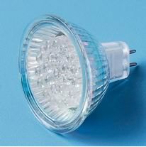 (image for) MR16 led light bulb replacement, 24 LEDs, Cool white white, 12V