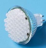(image for) MR16 led light bulb replacement, 48 LEDs, Warm white, 12V