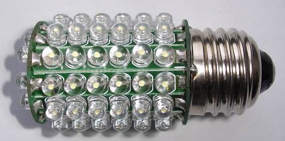 (image for) E27, 4W, 80 LEDs warm white floodlight bulbs, 230VAC