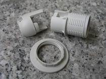 (image for) E14 Plastic Lamp holder, with ring and cap