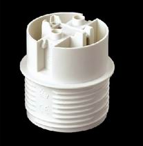 (image for) E27 Plastic Lamp holder, with ring and cap