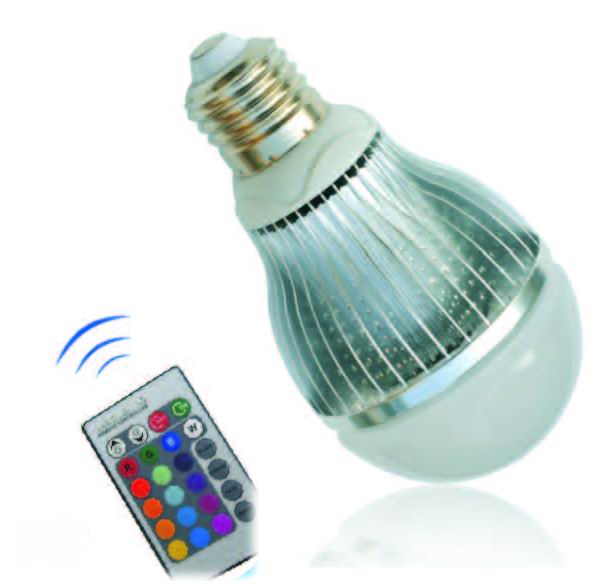 (image for) PAR20 LED bulbs, 9W, Dimmable remote controlled RGB - Click Image to Close