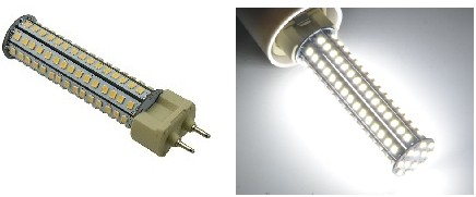 (image for) 15W, G12 Bi-pin LED bulbs, Use 132 pcs 2835 SMD LED, DC 12 volt - Click Image to Close