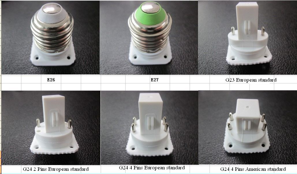 (image for) G24, G23 Base, 10 Watt LED bulb as 20W CFL replacement, 85~265V - Click Image to Close