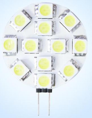 (image for) JC G4, 2.4W LED Bulbs, 12pcs 5050 SMD, Warm white, 12V - Click Image to Close