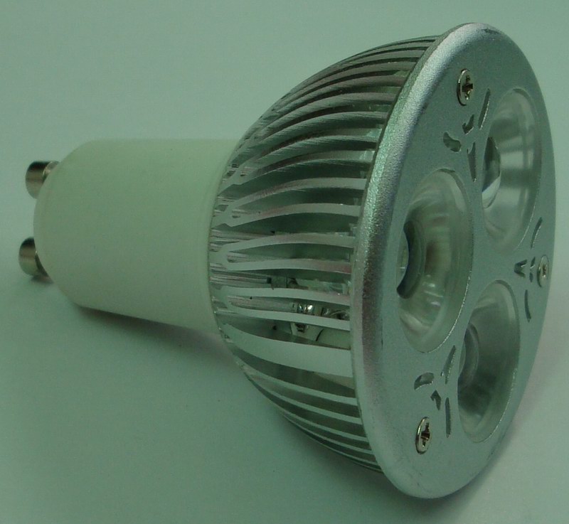 (image for) GU10 led light bulbs for home use, 3pcs 2W LEDs, Cool white - Click Image to Close
