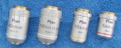 (image for) Plan Infinitude Objective lenses, 100x,40x,10x, 5x, 4 asst - Click Image to Close