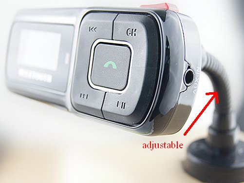 (image for) Bluetooth car kit 8GB SD, FM, Aux 3.5, plug on cigarette socket - Click Image to Close