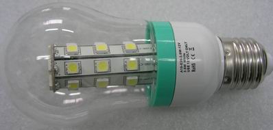 (image for) E26, 3.6W, A19 LED Light bulbs, 27pcs LED, Cool white, 12V - Click Image to Close