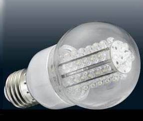 (image for) E27, 3W LED light bulb replacement, 60 LEDs Warm white - Click Image to Close