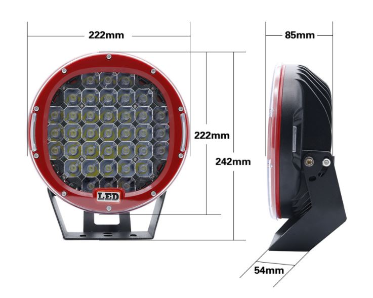 (image for) 185W 9 Inch Ship LED Searchlight Stainless Steel Bracket