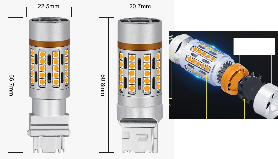 (image for) 22W 12V car led replacing turn signal bulb with led directly