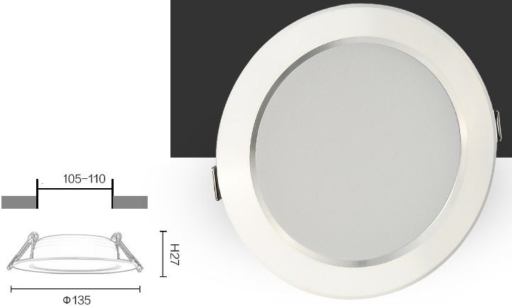 (image for) 4" 9W Recessed lights Marine 12~48v dc light fixtures - Click Image to Close