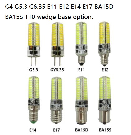 (image for) 5W 12V24V led bulb G4 G5.3 G6.35 E11 E12 E14 E17 BA15D BA15S T10