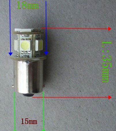 (image for) 1.6W B15 LED instrument bulb Tail Brake boat navigation led bulb - Click Image to Close