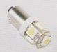 (image for) BA9S LED indicator lights, 5 pcs 5050 SMD leds, Cool white, 12V
