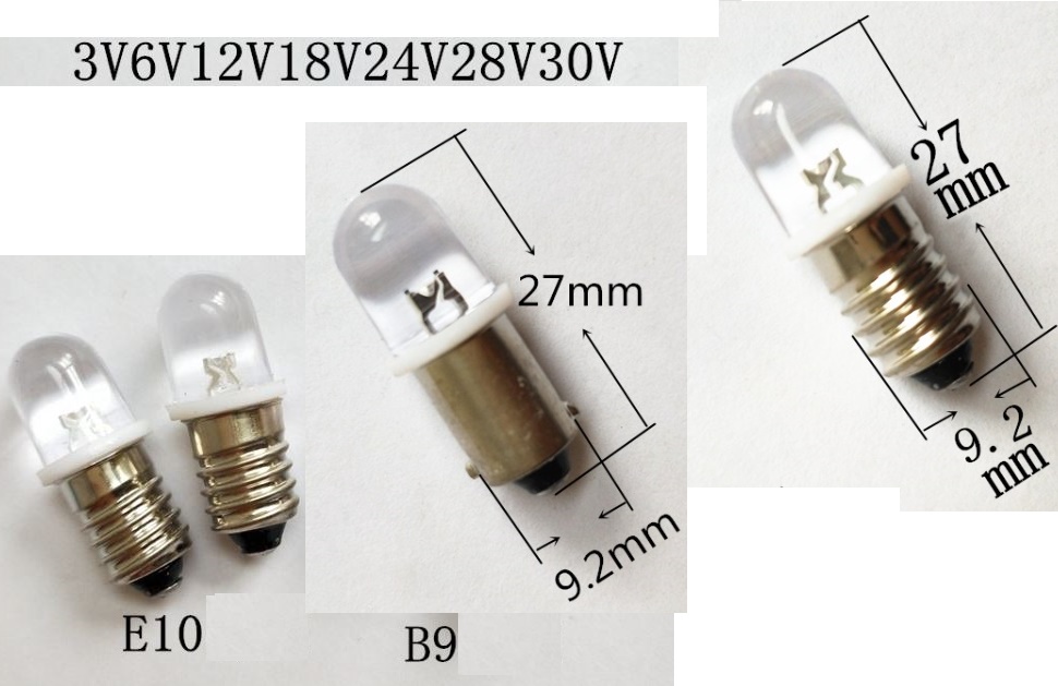 (image for) LED bulb MINIATURE Torches led Light 3V 6.3V 12V 18V 24V 28V 30V - Click Image to Close