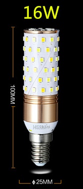 (image for) 16 Watt E12, E14, E27 led candle bulbs