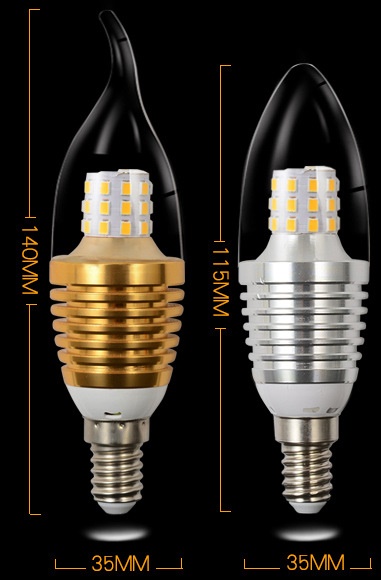 (image for) C35 shape 7 Watt E12, E14, E27 led candle bulbs