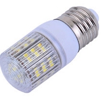 (image for) E27, 3W LED bulbs, 31mm w/case w/48pcs 3528 SMD LED, 230V