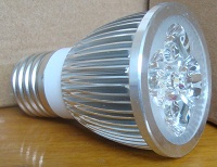 (image for) 6 Watt E27 LED house lights using 5 pcs 1W LED, DC 24V