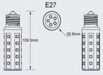 (image for) E27, CFL light bulbs LED replacements, 6.5W, Warm white, 120V