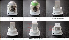 (image for) 277 volt 8W LED bulbs as CFL replacement E27, G23.GX23, G24 LED