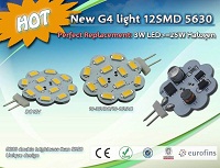 (image for) 2.36 watt G4 LED light bulbs, Warm white, DC12V