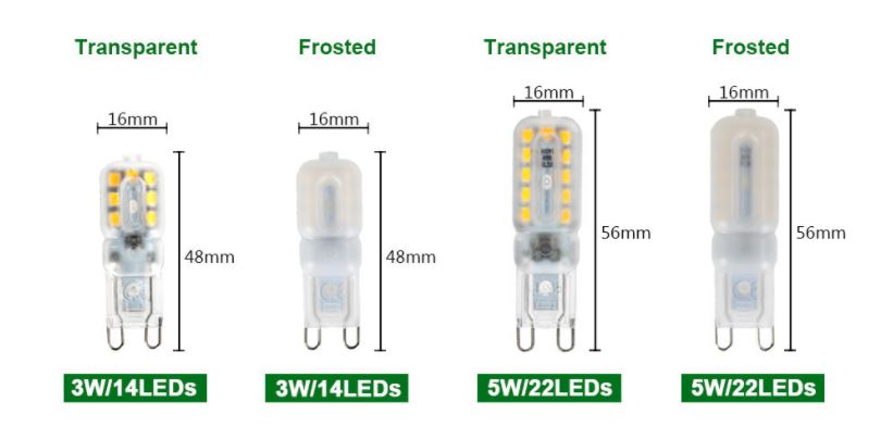 (image for) 3W G9 Glass led bulb dimmable G9 led bulb replacement - Click Image to Close