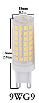 (image for) 9W Ceramic AC110V G9 LED light Bulb AC 220V G9 LED light Bulb - Click Image to Close
