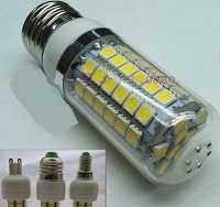 (image for) G9, E14, E27, B22, GU10 LED bulbs, 8W, 48 pcs 5050 SMD LEDs