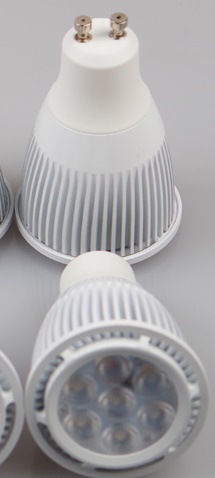 (image for) GU10 LED light bulbs, 8 Watt led bulbs, 7 pcs 1 W LED, AC85~265V - Click Image to Close