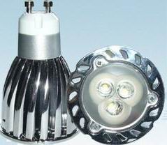 (image for) GU10 led light bulbs for home use, 3x2W Cree LED, Cool white - Click Image to Close