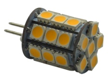 (image for) GY6.35 led replacement bulbs,3.5W, 27 pcs LEDs, Warm white,12V - Click Image to Close