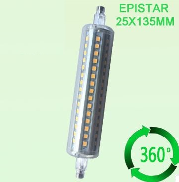 (image for) 277V R7S LED bulbs w/cover Quartz Double Ended replacement 12W - Click Image to Close