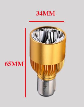 (image for) 9 watt S2 BA20D motorcycle headlamp, dual filament - Click Image to Close