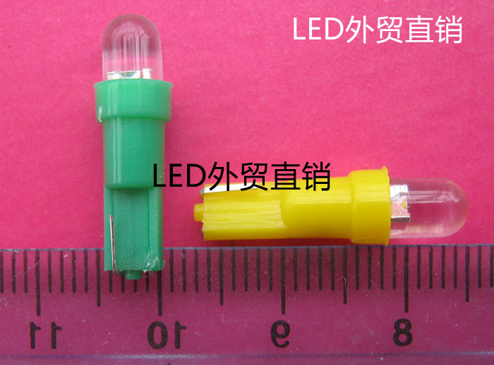 (image for) T5 WEDGE 0.2W LED Instrument Panel light bulb 12V 24V, colorful
