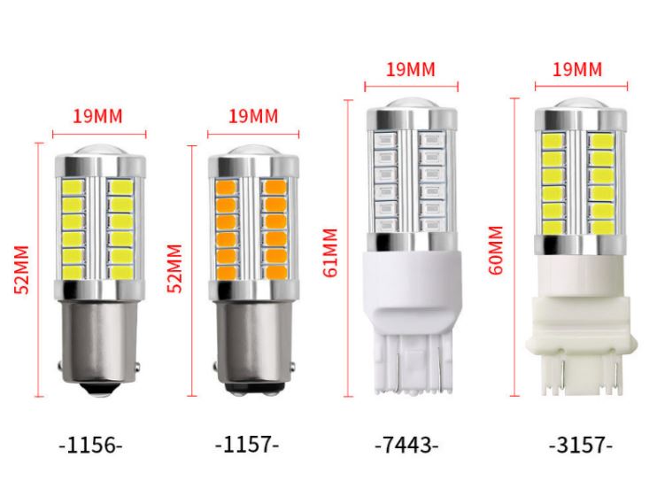 (image for) 4W 7507 led turn signal bulb equivalent 1156 1157 3156 3157 7440 7443 BAU15S/ 7507 LED Turn Signal Light
