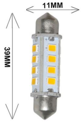 (image for) 1.8 Watt automotive led lights, 39mm Festoon AUTO CAR LED bulbs - Click Image to Close