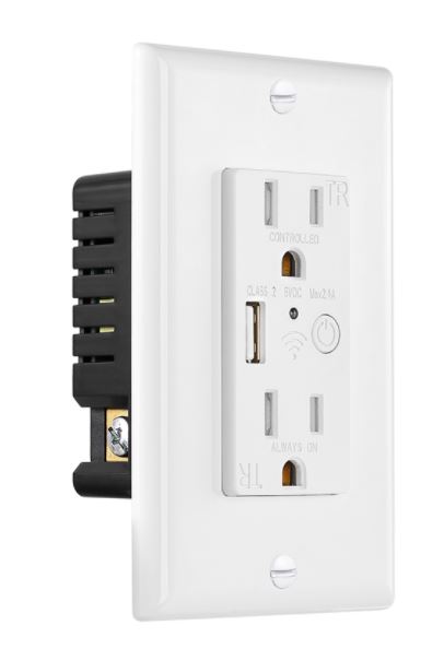 (image for) Tuya smart outlet Smart Outlets Work with Alexa Google Assistant