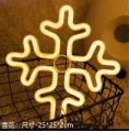 (image for) USB powered 3 AA Battery LED Neon Sign Lighting snow flower - Click Image to Close