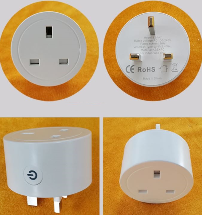 (image for) WiFi Smart U.K. Plug Outlets Work with Alexa Google Assistant