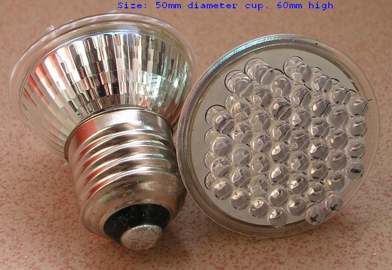 (image for) E27, 48 LEDs, Warm wihte LED floodlights, 110VAC - Click Image to Close