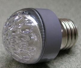 (image for) E27, 12 LEDs, White LED light bulbs, 1W floodlights, 120V - Click Image to Close