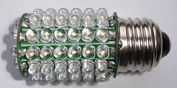 (image for) E27, 4W, 80 LEDs pure white floodlight bulbs, 230VAC - Click Image to Close