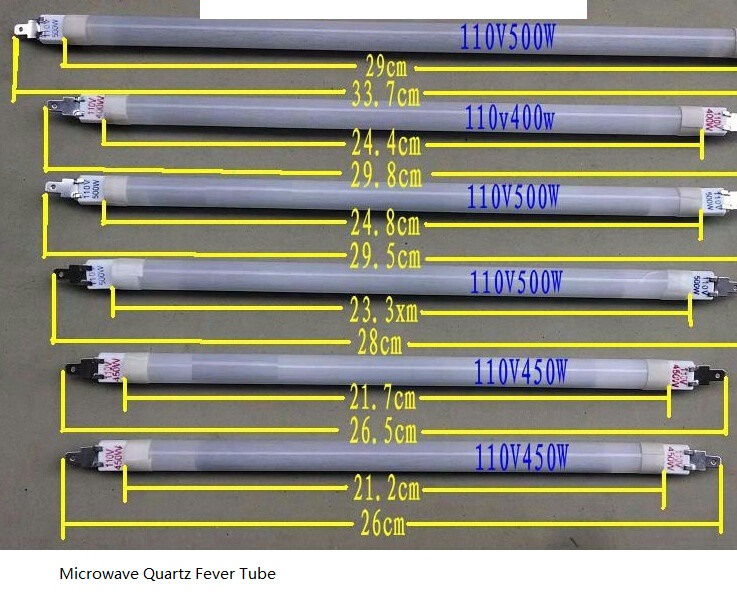 (image for) Microwave oven Quartz Fever halogen tube different length heater - Click Image to Close