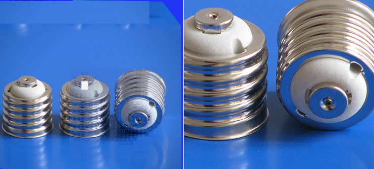 (image for) E40 lamp holder, E40 caps, E40 base Cu, Ni, Ceramic material
