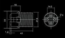 (image for) E14 Plastic Lamp holder, with ring and cap