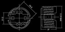 (image for) G24q-1, G24q-2, G24q-3, 4 Pin CFL Lampholder, Plastic Lampholder