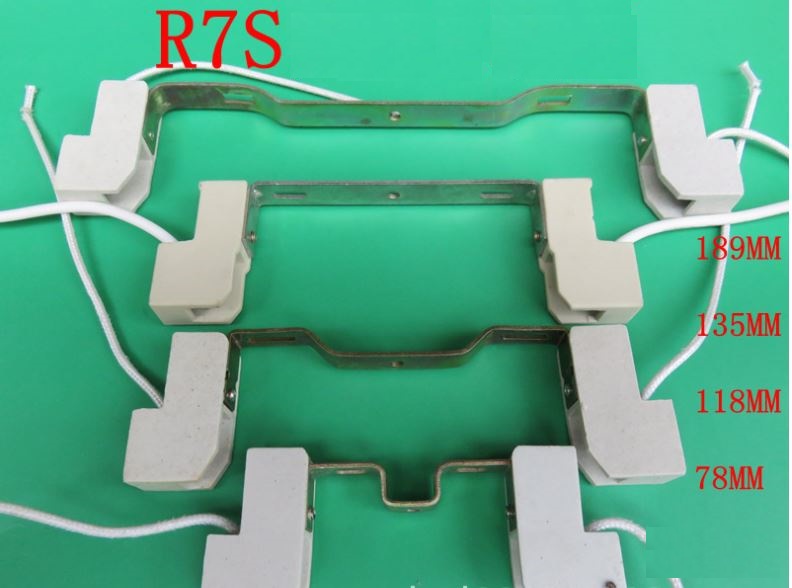 (image for) R7S Lampholder R7S fixture With holder and wire - Click Image to Close